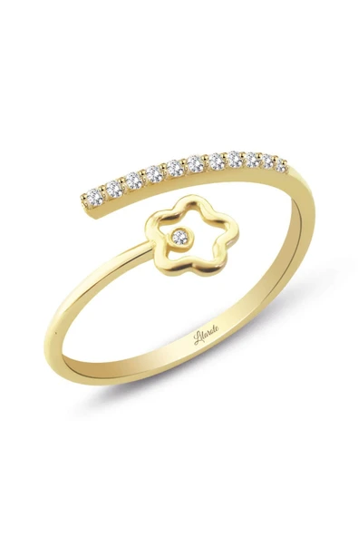 Şans Yolu Çiçek Taşlı Altın Yüzük ürün görseli 1