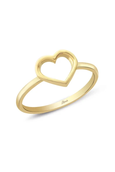 Kalp Motifli Altın Yüzük ürün görseli 1