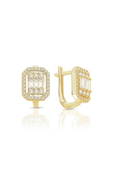 Baget Küpe Sarı Altın 14 Ayar