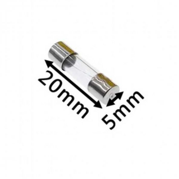250VAC Cam Sigorta 5x20 mm 8A Max x 1 adet (rf080) - 2