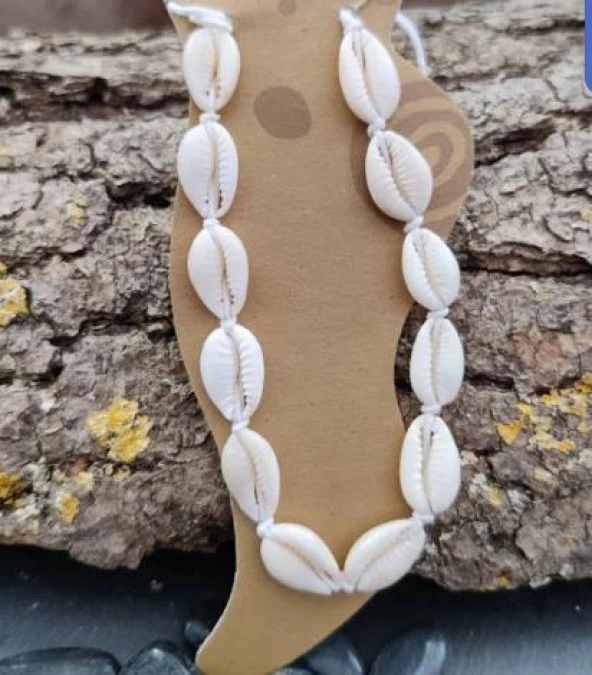 Bileklik Halhal Deniz Kabuklu Ayarlanabilir İp Bileklik Bijuteri Takı Halhal Aksesuar - 6