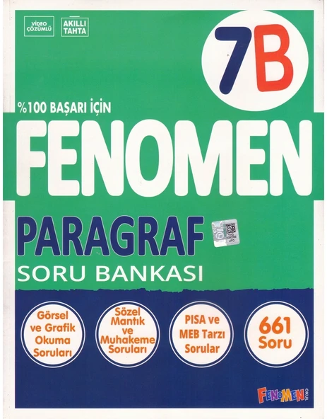 FENOMEN 7.SINIF PARAGRAF SORU BANKASI-B ürün görseli