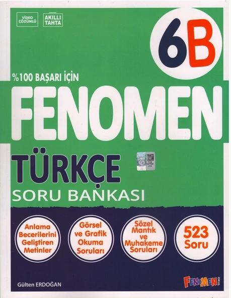 FENOMEN 6.SINIF TÜRKÇE SORU BANKASI-B ürün görseli 1