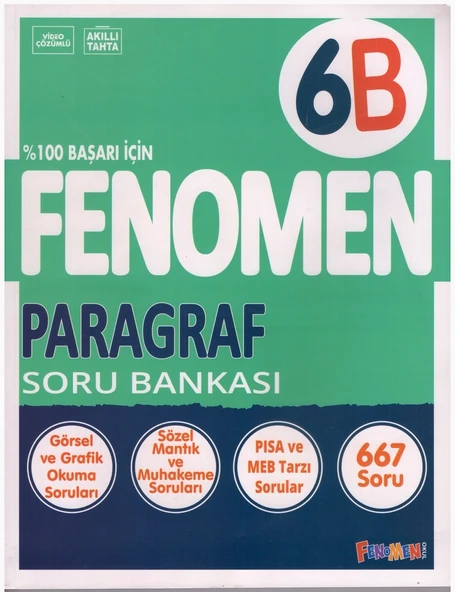 FENOMEN 6.SINIF PARAGRAF SORU BANKASI-B ürün görseli 1