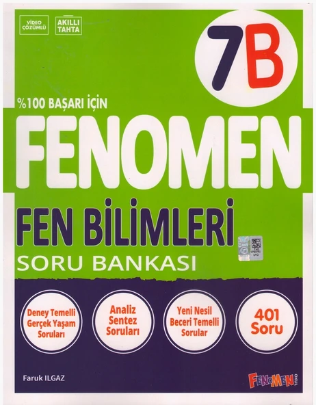 FENOMEN 7.SINIF FEN BİLİMLERİ SORU BANKASI-B ürün görseli