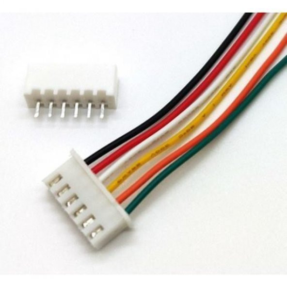 6 Pin Konnektör Seti JST-HY 1,25mm  20cm ürün görseli