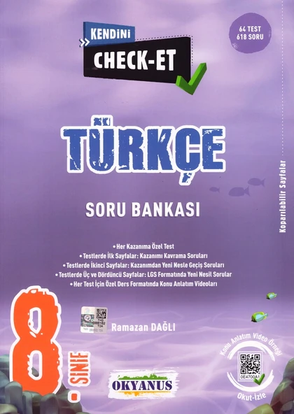 OKYANUS 8.SINIF KENDİNİ CHECK-ET TÜRKÇE SORU BANKASI