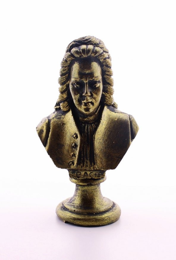 Gold Dekoratif Mini Bach Büst 15 cm