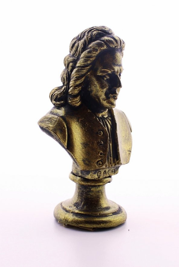 Gold Dekoratif Mini Bach Büst 15 cm - 2
