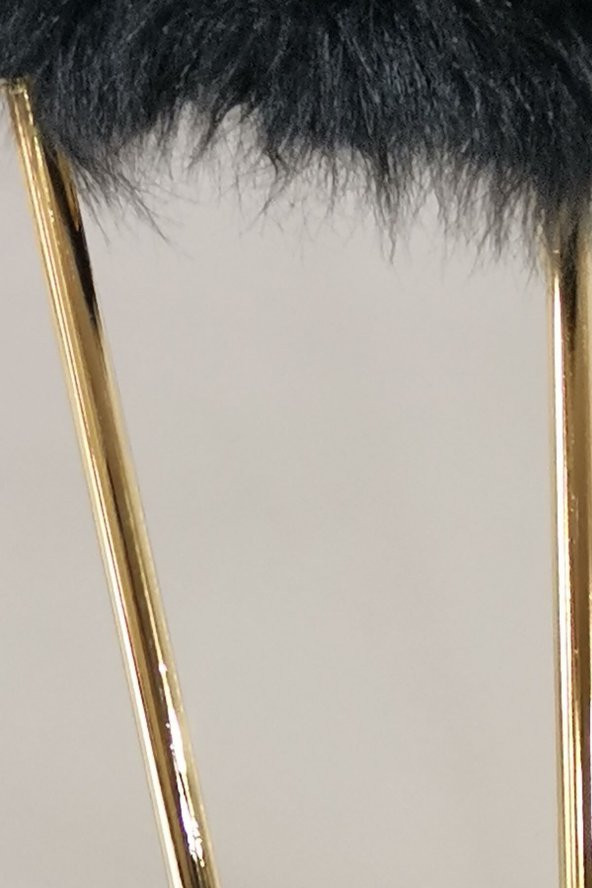 Ünüvar Konsept Puf & Benç 45*100-Gold Ayak Dökülmez Peluş Siyah - 3