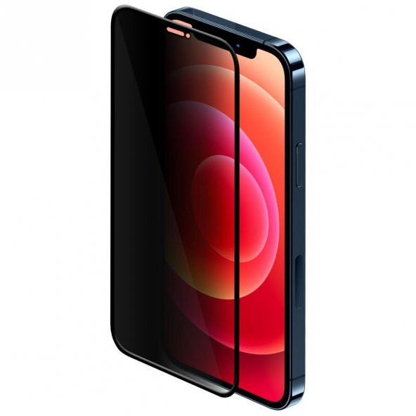 Vendas iPhone 12 Pro Max Uyumlu Davin Serisi Privacy Hayalet Özellikli Gizleyen Parlak Seramik Nano Ekran Koruyucu