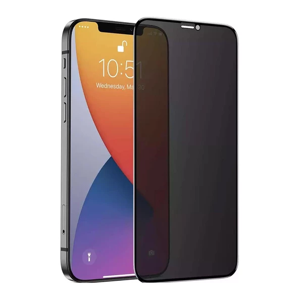 Vendas iPhone 11 Uyumlu Davin Serisi Privacy Hayalet Özellikli Gizleyen Parlak Seramik Nano Ekran Koruyucu - 1