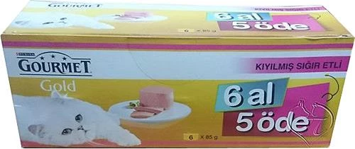 Gourmet Gold Sıgır Etli Multipack 6 Al 5 Öde