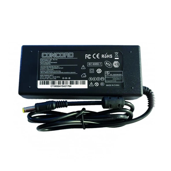 PdaTeknoloji Concord 19V Acer Notebook Şarj Adaptörü C-1501 - Siyah - 3