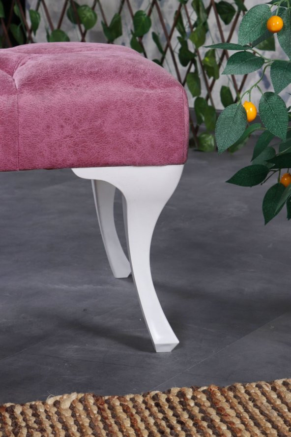 Stoker Puf & Benç 45X90-Pls Ayak Silenebilir Kumaş Pembe - 3