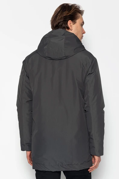 Erkek Su ve Rüzgar Geçirmez Kışlık Mont – Kapüşonlu, Günlük Şık Tasarım - 12