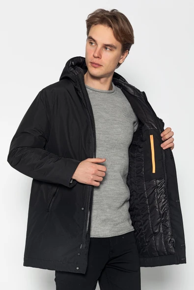 Erkek Su ve Rüzgar Geçirmez Kışlık Mont – Kapüşonlu, Günlük Şık Tasarım - 7