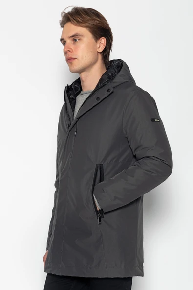 Erkek Su ve Rüzgar Geçirmez Kışlık Mont – Kapüşonlu, Günlük Şık Tasarım - 10