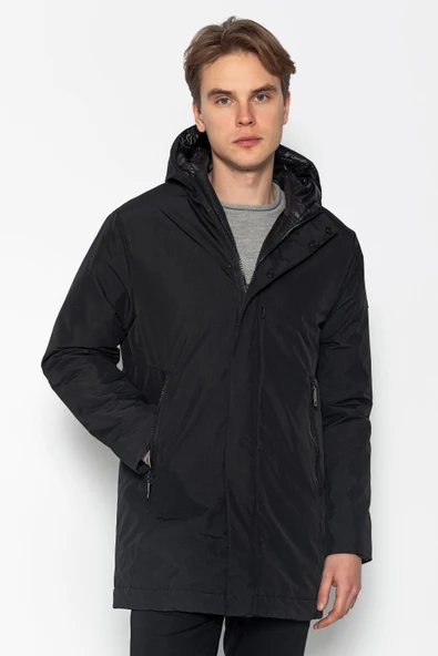 Erkek Su ve Rüzgar Geçirmez Kışlık Mont – Kapüşonlu, Günlük Şık Tasarım - 2