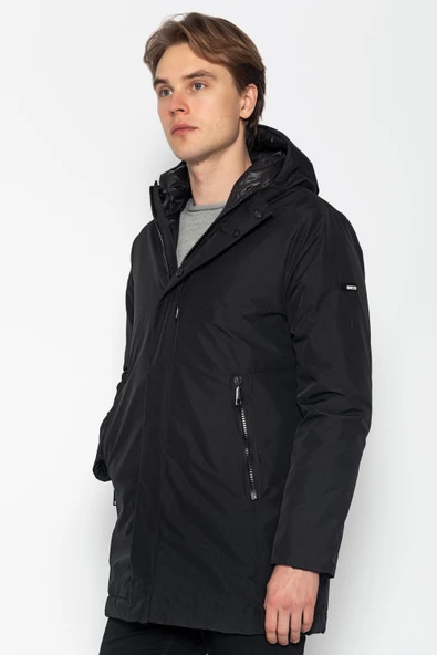 Erkek Su ve Rüzgar Geçirmez Kışlık Mont – Kapüşonlu, Günlük Şık Tasarım - 5