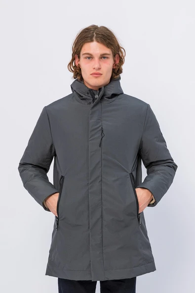 Erkek Su ve Rüzgar Geçirmez Kışlık Mont – Kapüşonlu, Günlük Şık Tasarım