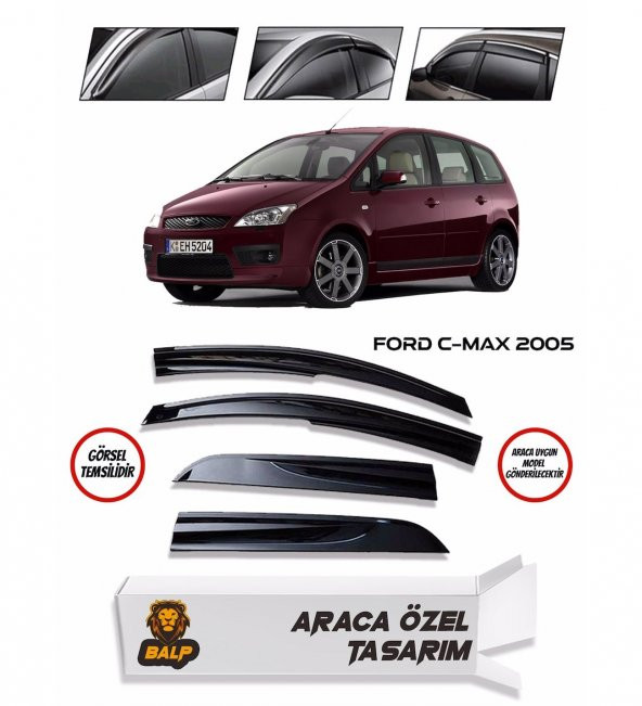 Ford C-Max Cam Rüzgarlığı 4lü 2005-2010 Arası