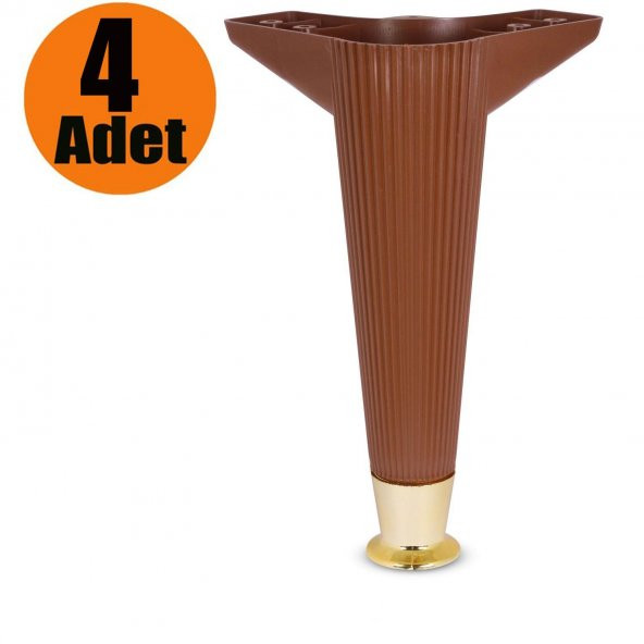 Mobilya Kanepe Koltuk Sehpa Ayağı 22 cm Kahverengi Ayak (4 ADET) ürün görseli