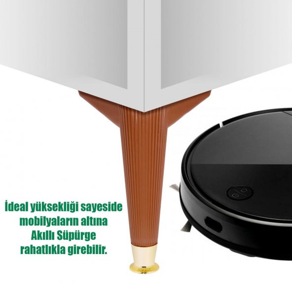Mobilya Kanepe Koltuk Sehpa Ayağı 22 cm Kahverengi Ayak (4 ADET) - Resim 4