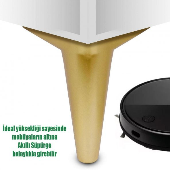 Mobilya Kanepe Sehpa Koltuk Ayağı Gold Baza Ayak 20 cm (4 ADET) - 5