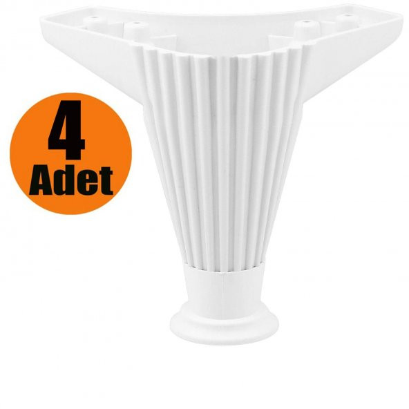 Mobilya Kanepe Koltuk Ünite Ayağı 12 cm Beyaz Baza Ayak (4 ADET)