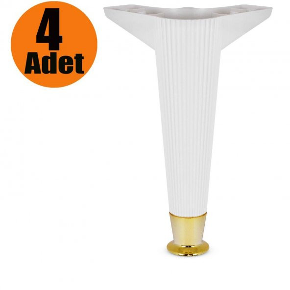Mobilya Kanepe Koltuk Sehpa Ayağı 22 cm Beyaz Baza Ayak (4 ADET) ürün görseli