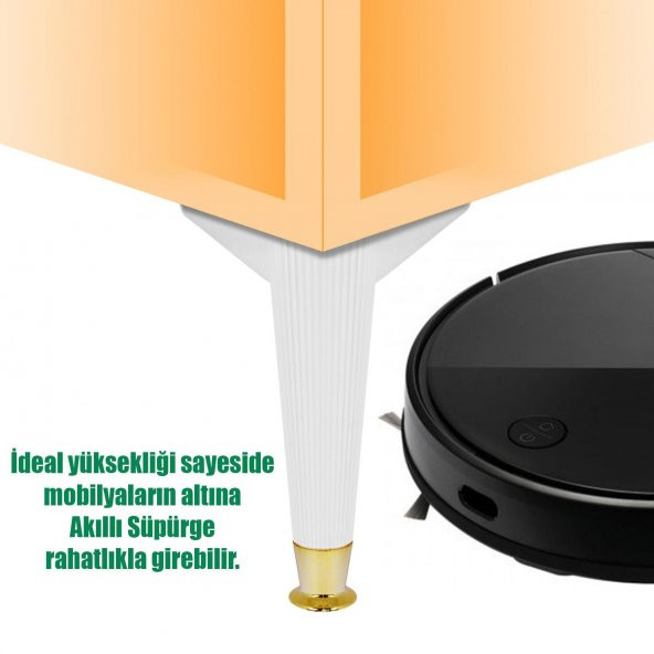 Mobilya Kanepe Koltuk Sehpa Ayağı 22 cm Beyaz Baza Ayak (4 ADET) - Resim 4