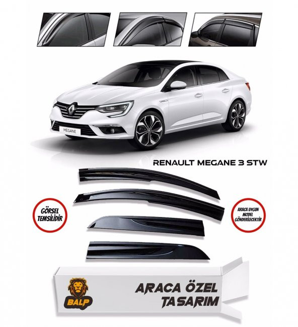 Renault Megane 3 Stw Cam Rüzgarlığı 4lü