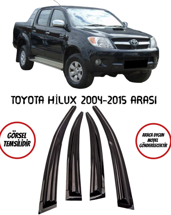 Toyota Hilux Cam Rüzgarlığı 4lü 2006-2015 Arası