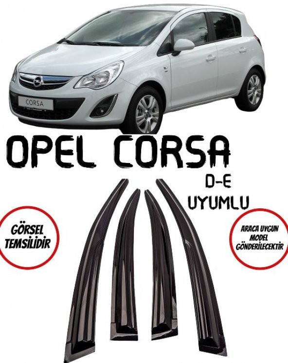 Opel Corsa D-E Cam Rüzgarlığı 4lü 2007-2017 Arası