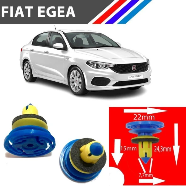 Fiat Egea Kapı Döşeme Klipsi 50 Adetli Paket