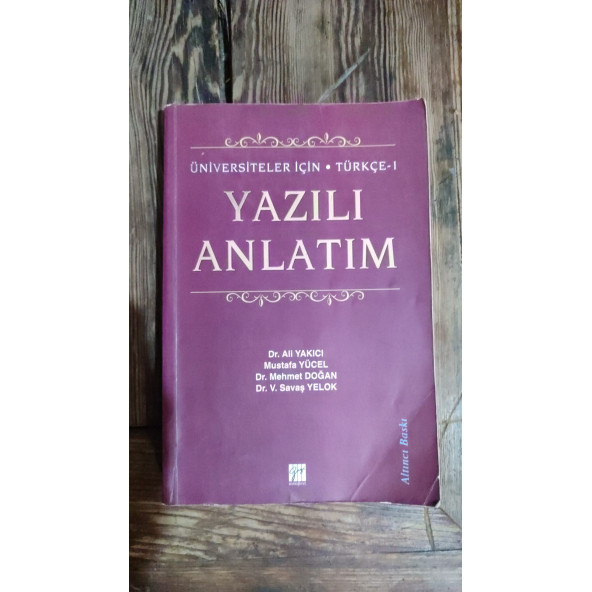 Yazılı Anlatım Üniversiteler İçin Türkçe-1 .. ALİ YAKICI d ürün görseli