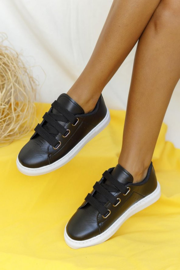 Pembe Potin Kalın Bağcıklı Rahat Kalıp Kadın Sneaker YN320-22 - 5