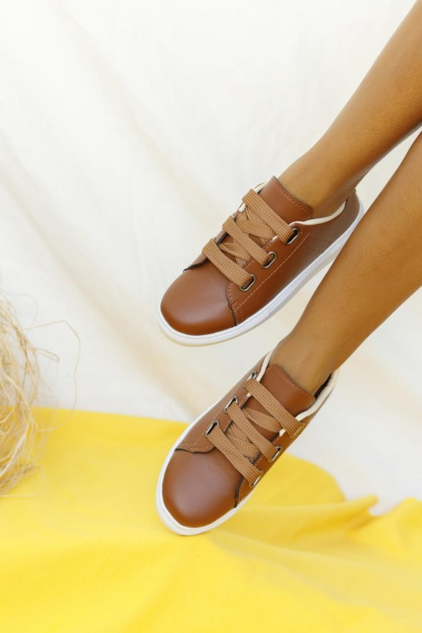 Pembe Potin Kalın Bağcıklı Rahat Kalıp Kadın Sneaker YN320-22 - 6