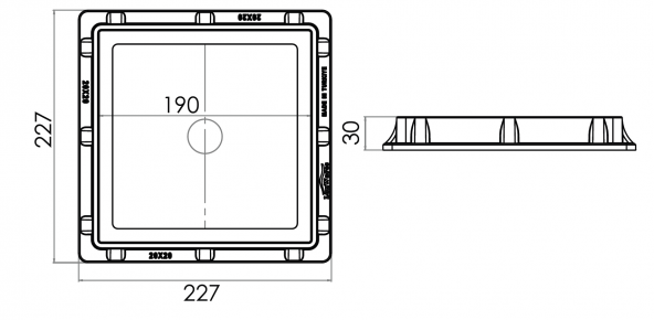 20x20 Rögar Kapağı / Çerçeve+ Düz Kapak - 2