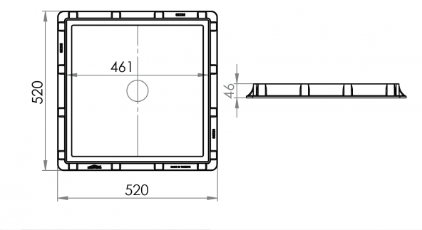 50x50 Rögar Kapağı / Çerçeve+ Düz Kapak - 2