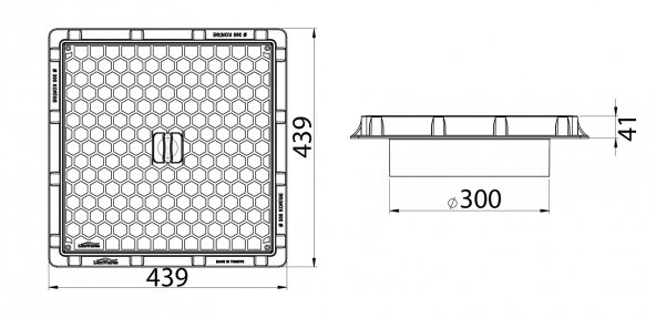 300mm Koruge Boru Uyumlu Çerçeve + Düz Kapak - 2