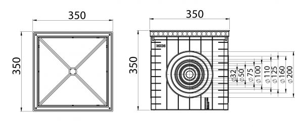 35x35 Rögar Kutusu + Düz Kapak - 2