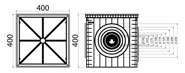 40x40 Rögar Kutusu + Düz Kapak - 2
