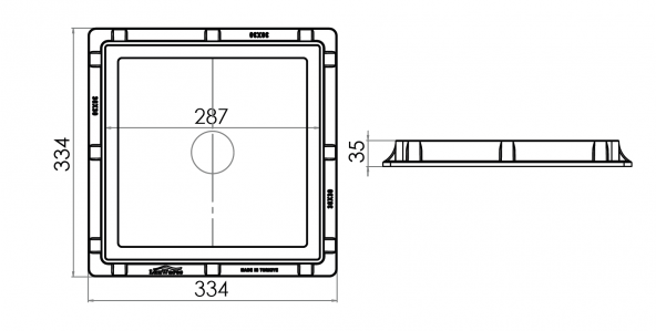 30x30 Rögar Kapağı / Çerçeve + Izgaralı Kapak - 2