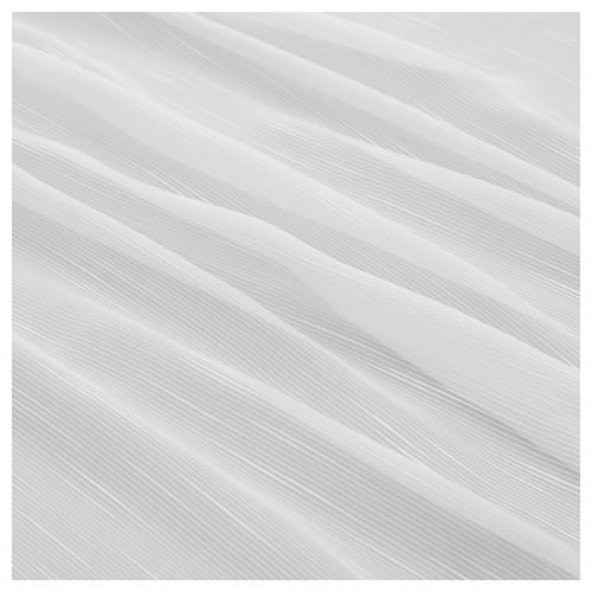 Tül Perde-Fon Perde /2 Kanat, MeridyenDukkan Beyaz Renk 145x300 cm - 4