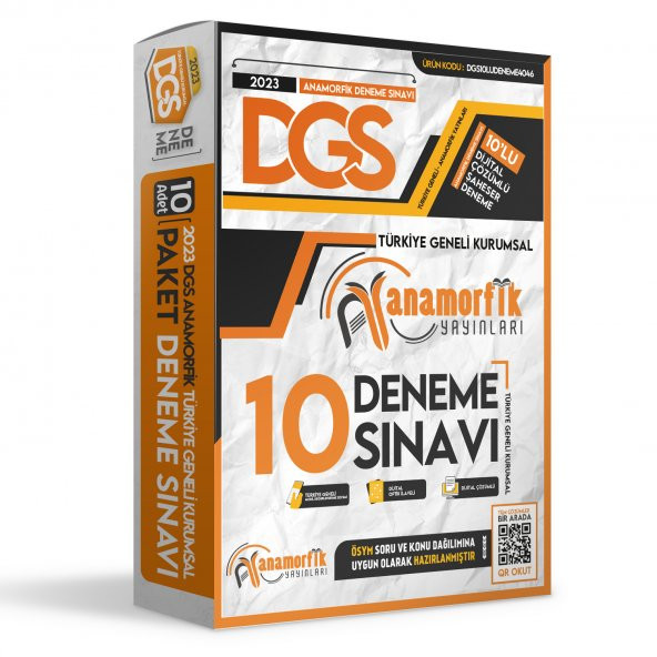 2023 DGS ANAMORFİK Yayınları Türkiye Geneli Kurumsal 10lu Dijital Çözümlü Deneme PAKETİ