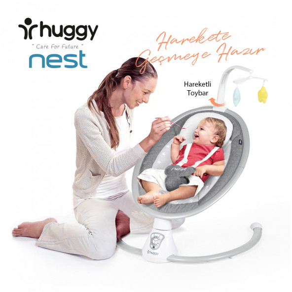 Huggy Nest Otomatik Sallanabilir Kumandalı Müzikli Anakucağı(0-9 kg) - 10