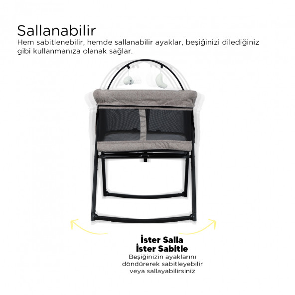 Huggy Handy Pratik Alüminyum Katlanabilir Portatif Beşik - 8