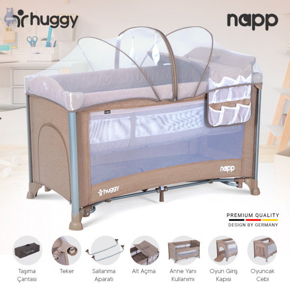 Huggy Napp 8 In 1 Anne Yani Park Yatak Oyun Parkı+Yatak - 2